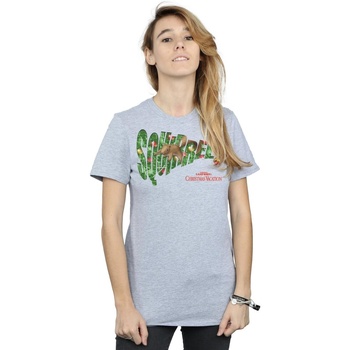 Abbigliamento Donna T-shirts a maniche lunghe National Lampoon´s Christmas Va Squirrel Tree Grigio