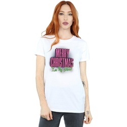 Abbigliamento Donna T-shirts a maniche lunghe National Lampoon´s Christmas Va Kiss My Ass Bianco