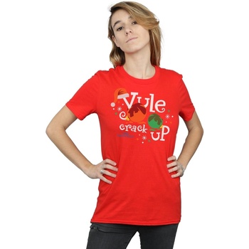 Abbigliamento Donna T-shirts a maniche lunghe National Lampoon´s Christmas Va Yule Crack Up Rosso