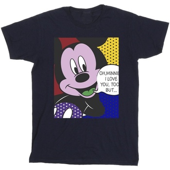 Abbigliamento Uomo T-shirts a maniche lunghe Disney Mickey Mouse Oh Minnie Pop Art Blu