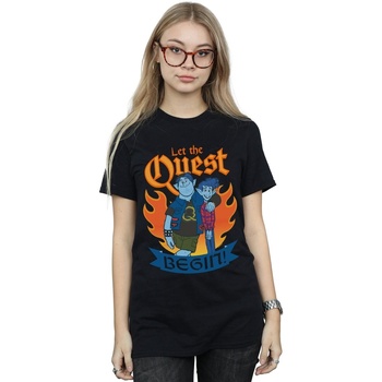 Abbigliamento Donna T-shirts a maniche lunghe Disney Onward Let The Quest Begin Nero