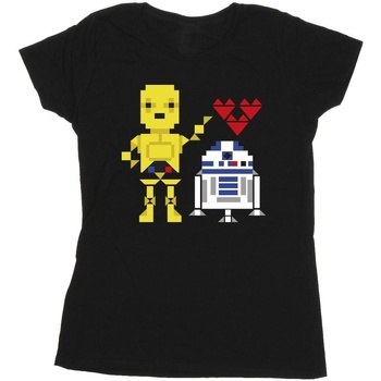 Abbigliamento Donna T-shirts a maniche lunghe Disney Heart Robot Nero