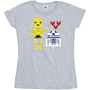 Abbigliamento Donna T-shirts a maniche lunghe Disney Heart Robot Grigio
