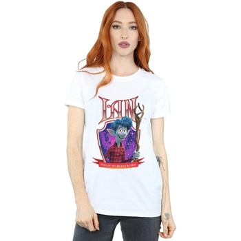 Abbigliamento Donna T-shirts a maniche lunghe Disney Onward Ian Heart's Fire Bianco