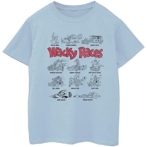 Abbigliamento Bambina T-shirts a maniche lunghe Wacky Races Car Lineup Blu