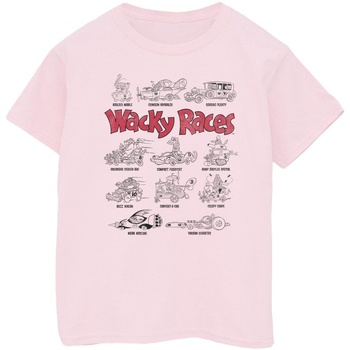 Abbigliamento Bambina T-shirts a maniche lunghe Wacky Races Car Lineup Rosso
