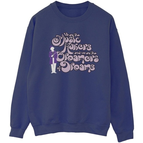 Abbigliamento Donna Felpe Willy Wonka Dreamers Text Blu