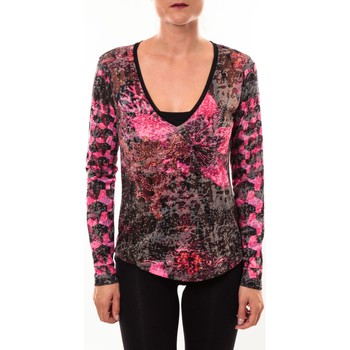Abbigliamento Donna T-shirts a maniche lunghe Custo Barcelona Top Bambi Luxurious rose Rosa