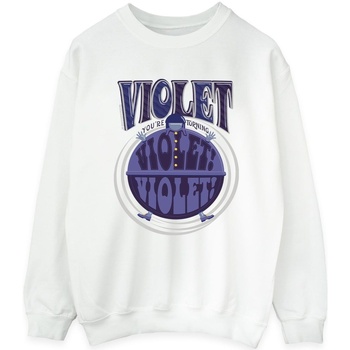 Abbigliamento Donna Felpe Willy Wonka Violet Turning Violet Bianco