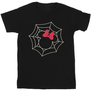 Abbigliamento Uomo T-shirts a maniche lunghe Disney Minnie Mouse Spider Web Nero