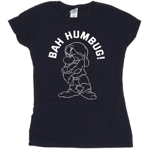 Abbigliamento Donna T-shirts a maniche lunghe Disney Snow White Grumpy Humbug Blu