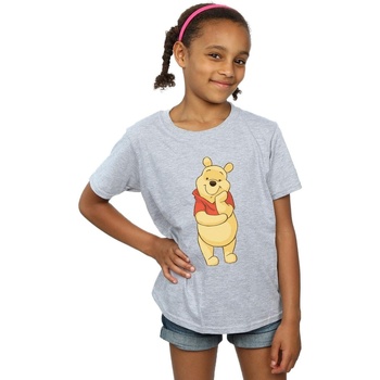 Abbigliamento Bambina T-shirts a maniche lunghe Disney Winnie The Pooh Cute Grigio