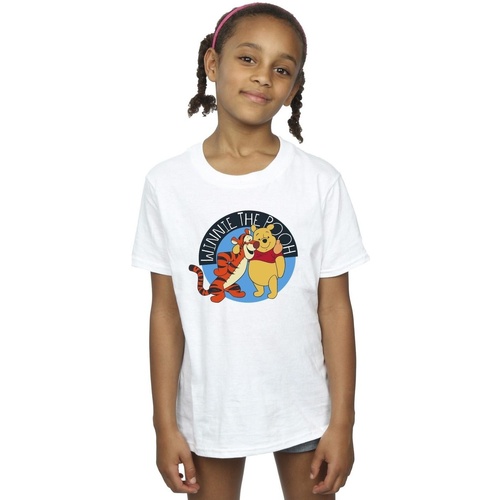 Abbigliamento Bambina T-shirts a maniche lunghe Disney Winnie The Pooh With Tigger Bianco