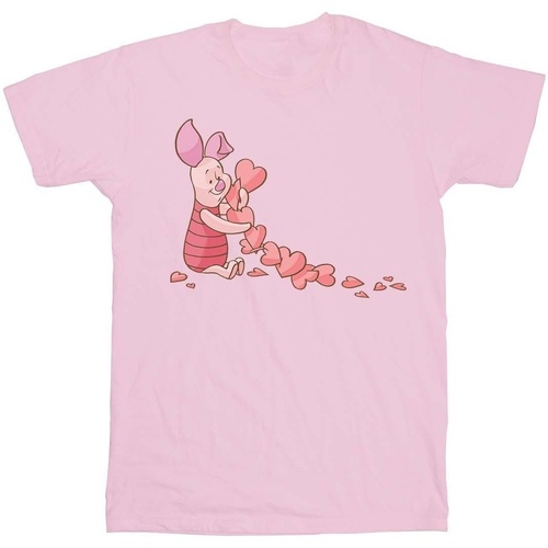Abbigliamento Bambina T-shirts a maniche lunghe Disney Winnie The Pooh Piglet Chain Of Hearts Rosso