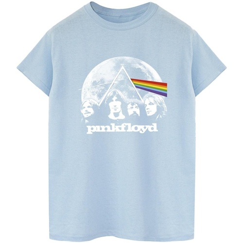 Abbigliamento Donna T-shirts a maniche lunghe Pink Floyd Moon Prism Blue Blu