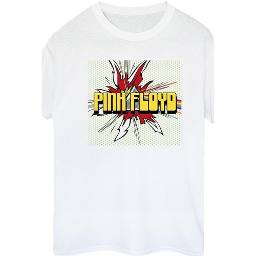 Abbigliamento Donna T-shirts a maniche lunghe Pink Floyd Pop Art Bianco