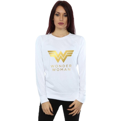 Abbigliamento Donna Felpe Dc Comics Wonder Woman 84 Golden Logo Bianco