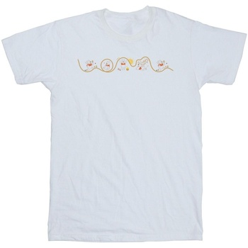 Abbigliamento Bambina T-shirts a maniche lunghe Disney Winnie The Pooh Tigger Line Bianco