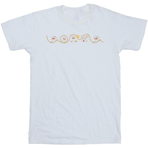 Abbigliamento Bambina T-shirts a maniche lunghe Disney Winnie The Pooh Tigger Line Bianco