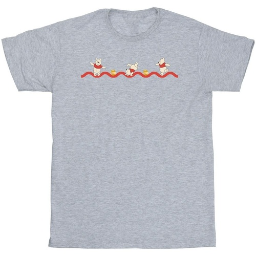 Abbigliamento Bambina T-shirts a maniche lunghe Disney Winnie The Pooh Hunny Line Grigio