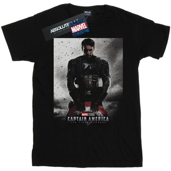 Abbigliamento Uomo T-shirts a maniche lunghe Marvel Studios Captain America The First Avenger Poster Nero