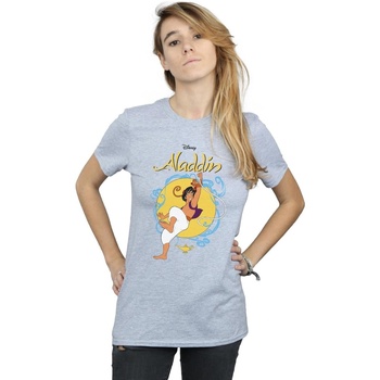 Abbigliamento Donna T-shirts a maniche lunghe Disney Aladdin Rope Swing Grigio