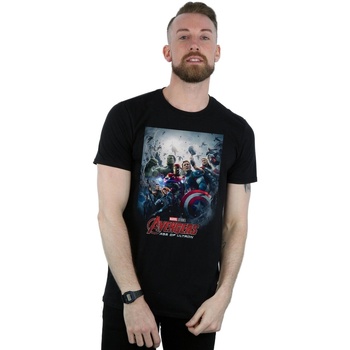 Abbigliamento Uomo T-shirts a maniche lunghe Marvel Studios Avengers Age Of Ultron Poster Nero