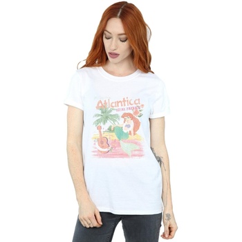 Abbigliamento Donna T-shirts a maniche lunghe Disney The Little Mermaid Greetings From Atlantica Bianco