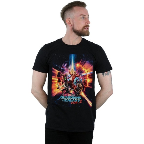 Abbigliamento Uomo T-shirts a maniche lunghe Marvel Studios Guardians Of The Galaxy Vol. 2 Poster Nero