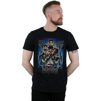 Abbigliamento Uomo T-shirts a maniche lunghe Marvel Studios Black Panther Poster Nero
