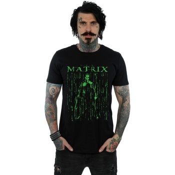 Abbigliamento Uomo T-shirts a maniche lunghe The Matrix Neo Neon Nero
