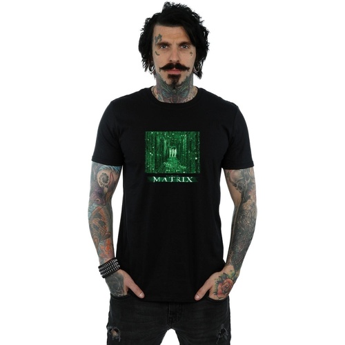 Abbigliamento Uomo T-shirts a maniche lunghe The Matrix Digital Cube Nero