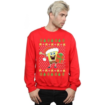 Abbigliamento Uomo Felpe Spongebob Squarepants Ugly Christmas Rosso