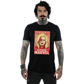 Abbigliamento Uomo T-shirts a maniche lunghe Marvel Captain  Ornament Nero
