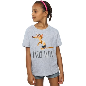 Abbigliamento Bambina T-shirts a maniche lunghe Disney Zootropolis Party Animal Grigio