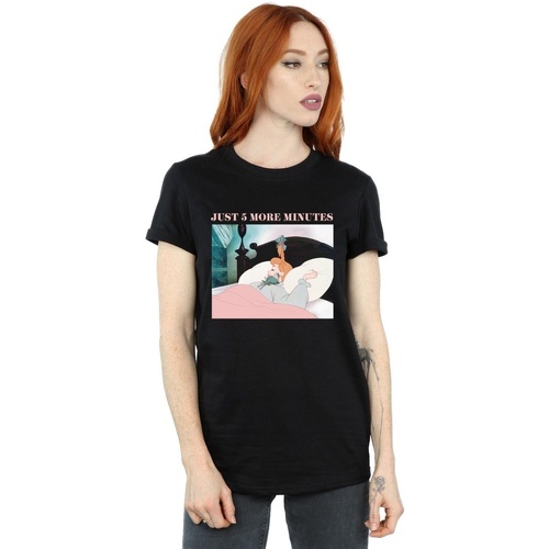 Abbigliamento Donna T-shirts a maniche lunghe Disney Princess Just Five More Minutes Nero