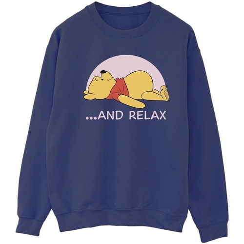 Abbigliamento Donna Felpe Disney Winnie The Pooh Relax Blu