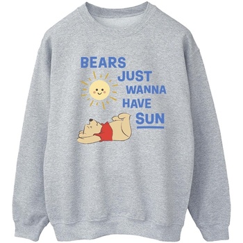 Abbigliamento Donna Felpe Disney Winnie The Pooh Bears Just Wanna Have Sun Grigio