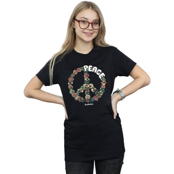 Abbigliamento Donna T-shirts a maniche lunghe Woodstock Floral Peace Nero