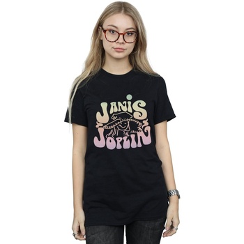 Abbigliamento Donna T-shirts a maniche lunghe Janis Joplin Pastel Logo Nero