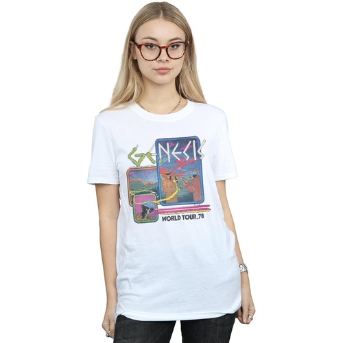 Abbigliamento Donna T-shirts a maniche lunghe Genesis World Tour 78 Bianco