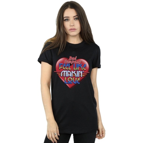 Abbigliamento Donna T-shirts a maniche lunghe Bad Company Feel Like Making Love Nero