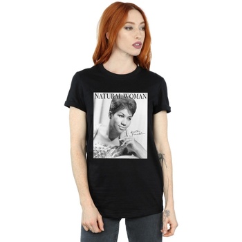 Abbigliamento Donna T-shirts a maniche lunghe Aretha Franklin Natural Woman Nero