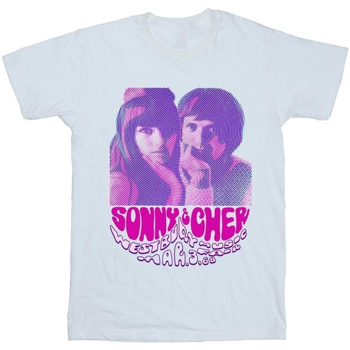 Abbigliamento Donna T-shirts a maniche lunghe Sonny & Cher Westbury Music Fair Bianco