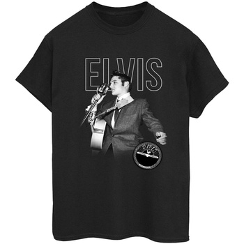 Abbigliamento Donna T-shirts a maniche lunghe Elvis Logo Portrait Nero