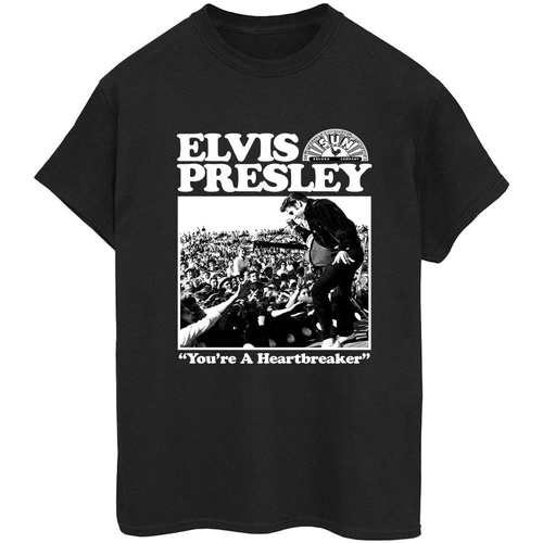 Abbigliamento Donna T-shirts a maniche lunghe Elvis A Heartbreaker Nero