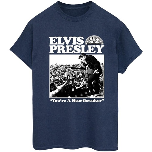 Abbigliamento Donna T-shirts a maniche lunghe Elvis A Heartbreaker Blu