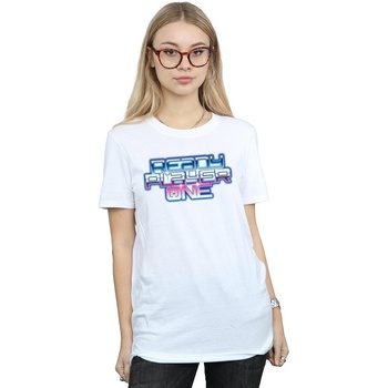 Abbigliamento Donna T-shirts a maniche lunghe Ready Player One Gradient Logo Bianco