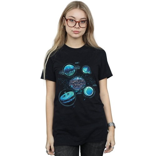Abbigliamento Donna T-shirts a maniche lunghe Ready Player One Universe Map Nero