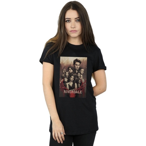 Abbigliamento Donna T-shirts a maniche lunghe Riverdale Stag Skull Nero